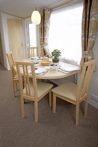 Static Caravan Dining Room